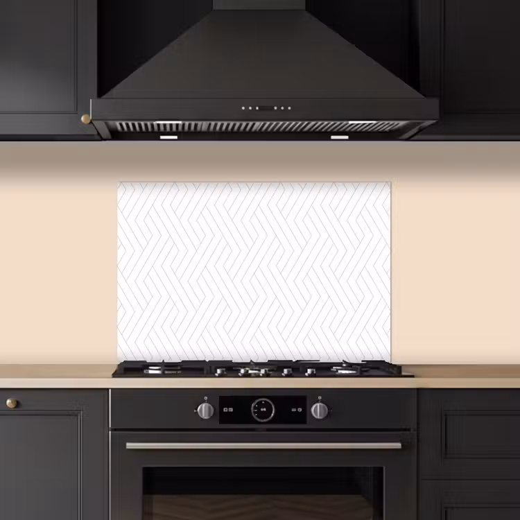 Grafisch - Patroon - Modern - Schuin keuken achterwand spatscherm klein 900 -sfeer1