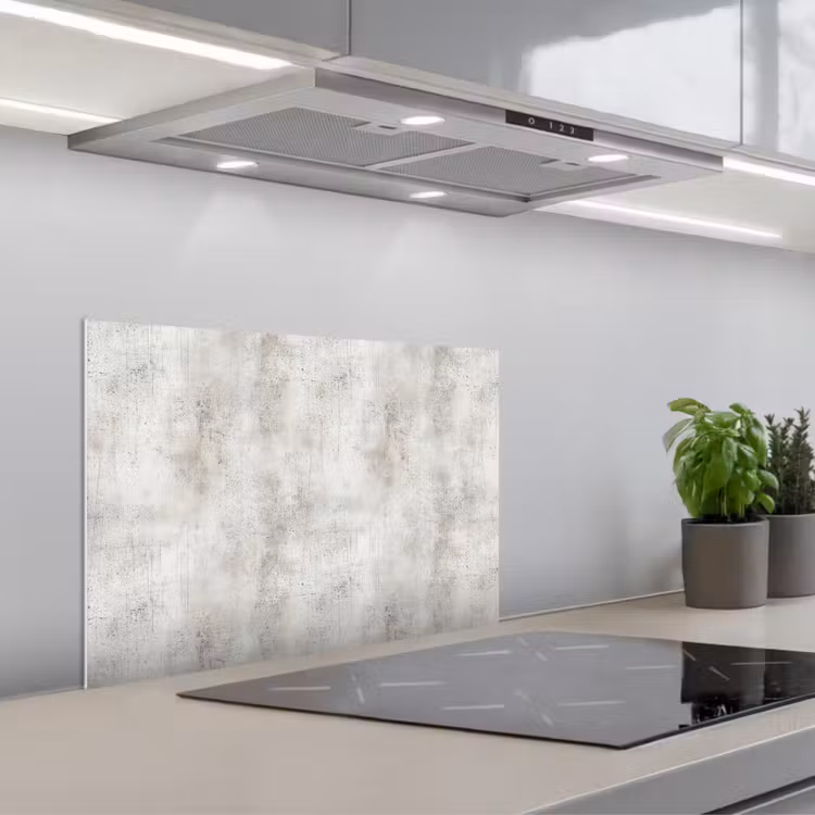 Grijs - Beton - Verweerd keuken achterwand spatscherm klein 900 -3d_schuin