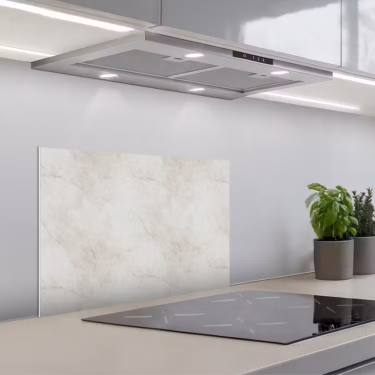 Grijs - Marmer - Aders keuken achterwand spatscherm klein 900 -3d_schuin