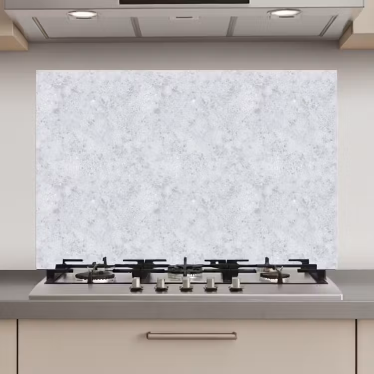 Grijs - Terrazzo-effect - Beton keuken achterwand spatscherm klein 900 -3d_website
