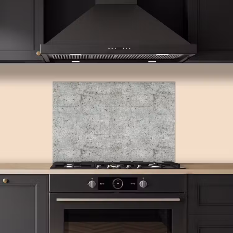 Grijs - Muur - Poriën keuken achterwand spatscherm klein 900 -sfeer1