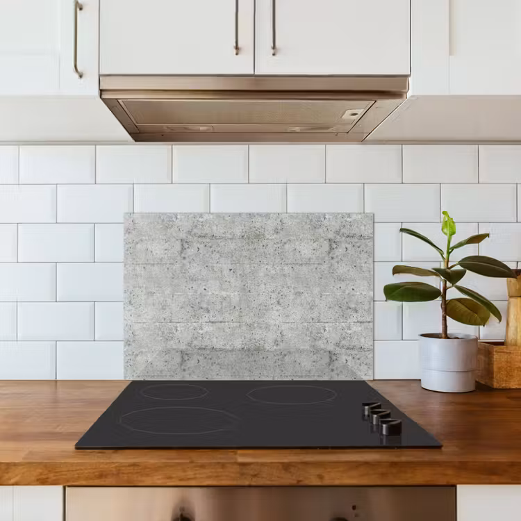 Grijs - Muur - Poriën keuken achterwand spatscherm klein 900 -sfeer2