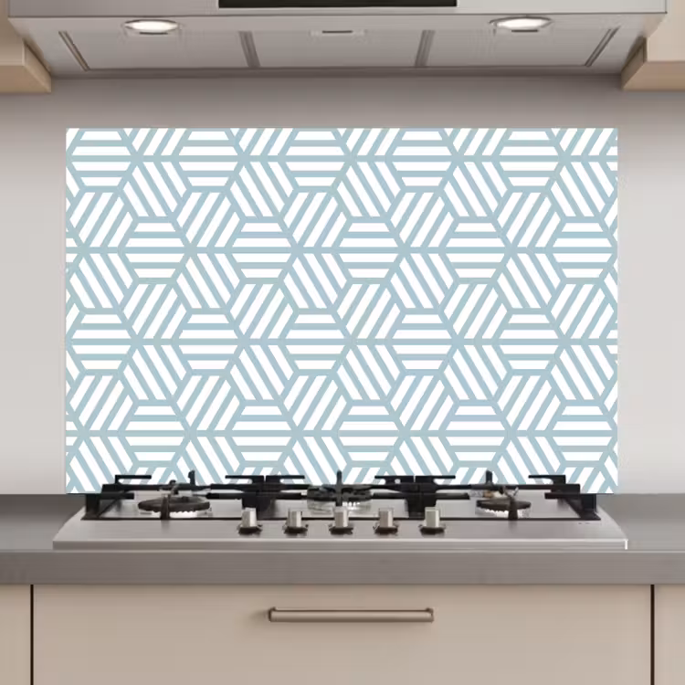 Groen - Geometrie - Patronen - Abstract keuken achterwand spatscherm klein 900 -3d_website