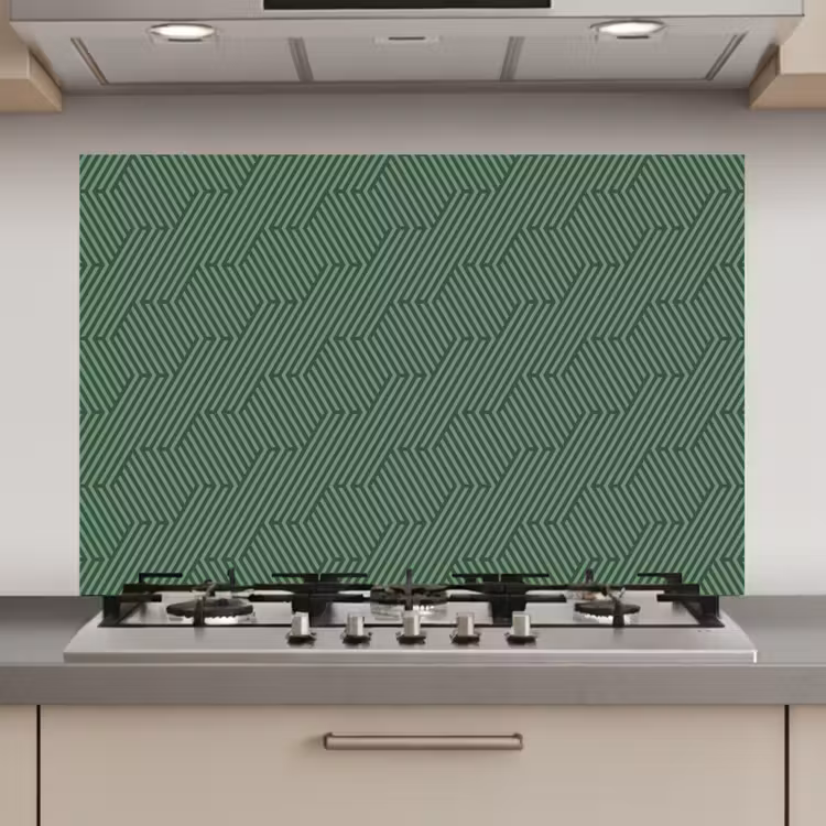 Groen - Strepen - Patroon keuken achterwand spatscherm klein 900 -3d_website