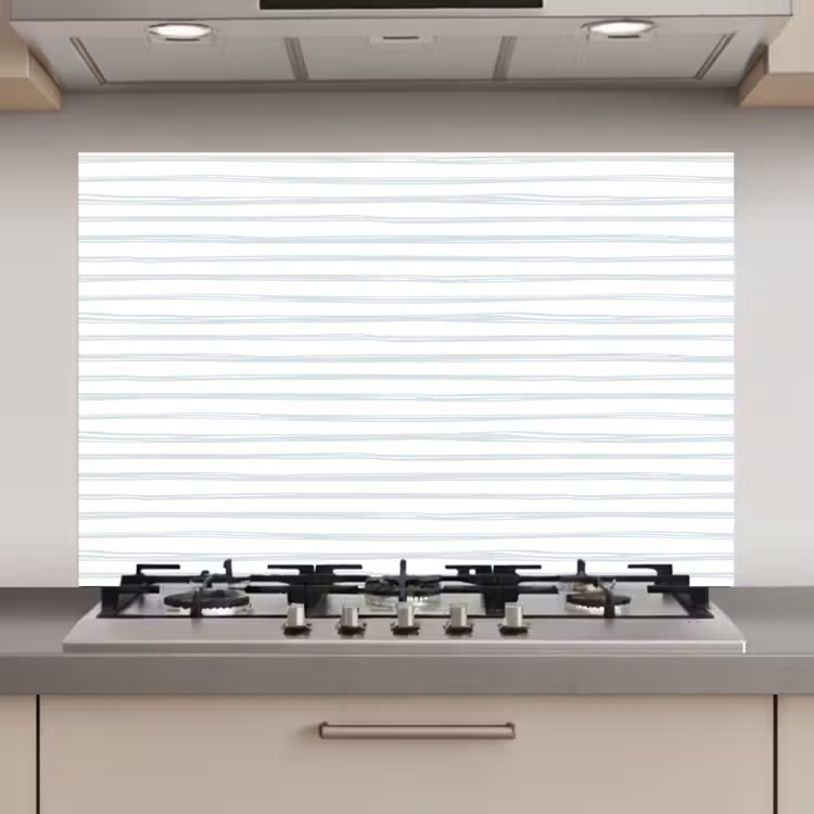 Zee - Sfeer - Strepen - Groen keuken achterwand spatscherm klein 900 -3d_website