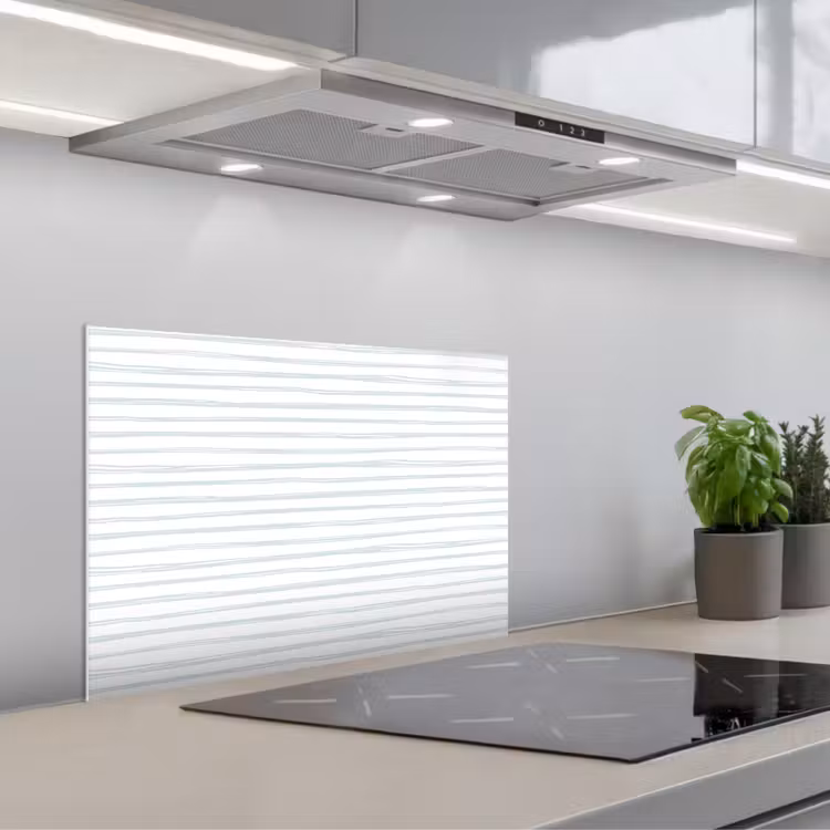 Zee - Sfeer - Strepen - Groen keuken achterwand spatscherm klein 900 -3d_schuin