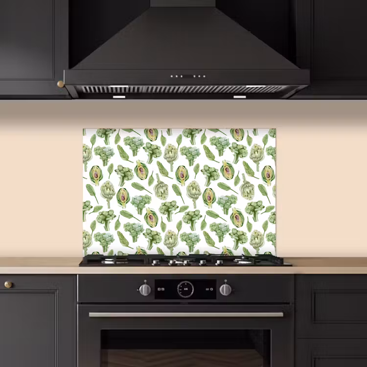 Groene - Groente - Broccoli - Artisjokken keuken achterwand spatscherm klein 900 -sfeer1