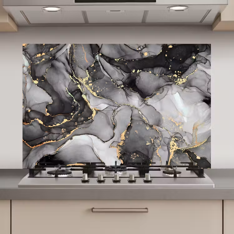 Grijs - Luxe  - Goud - Marmer keuken achterwand spatscherm klein -3d_website