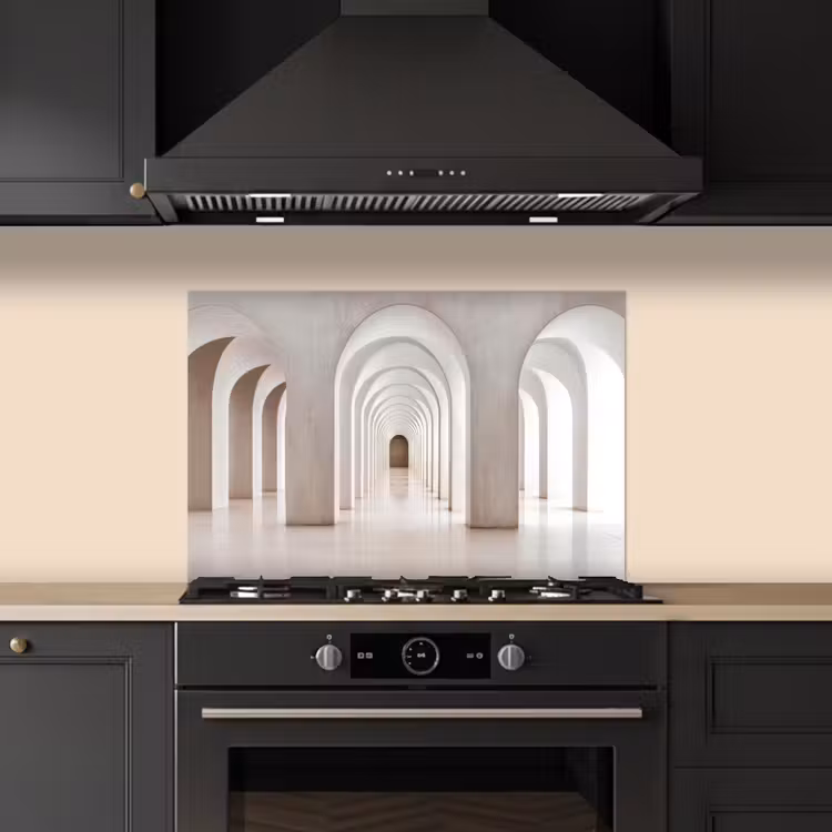 Hal - Bogen - Symmetrisch - Modern keuken achterwand spatscherm klein -sfeer1