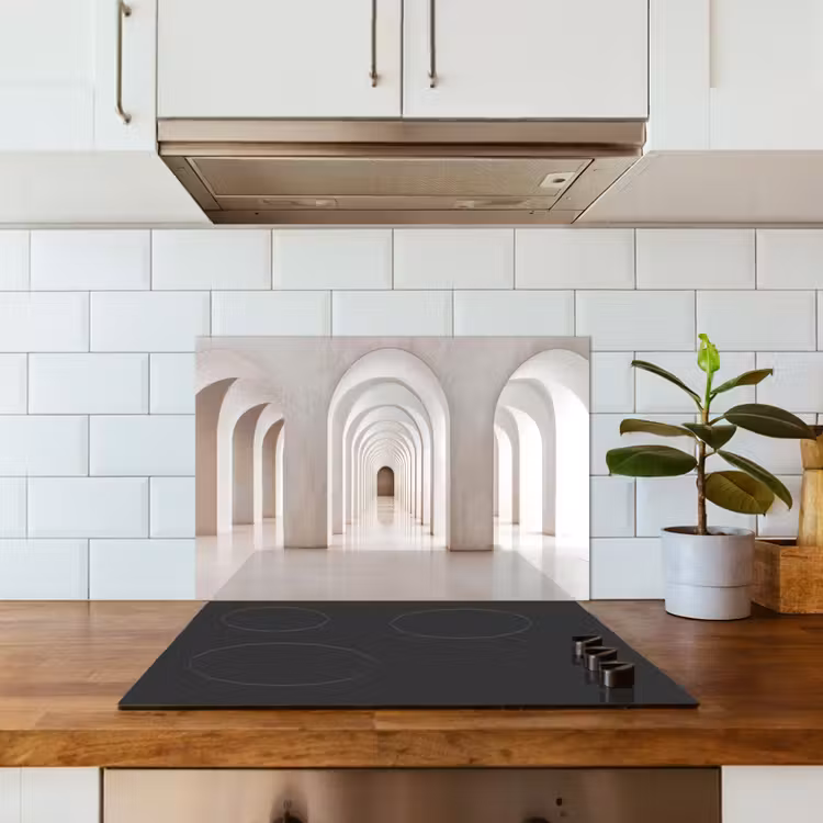 Hal - Bogen - Symmetrisch - Modern keuken achterwand spatscherm klein -sfeer2