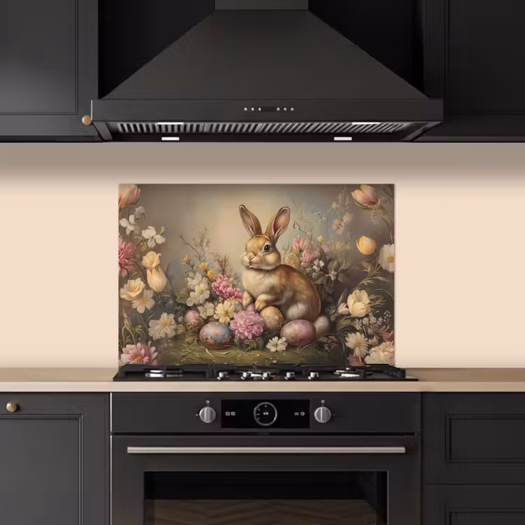 Haas - Stilleven - Bloemen keuken achterwand spatscherm klein -sfeer1