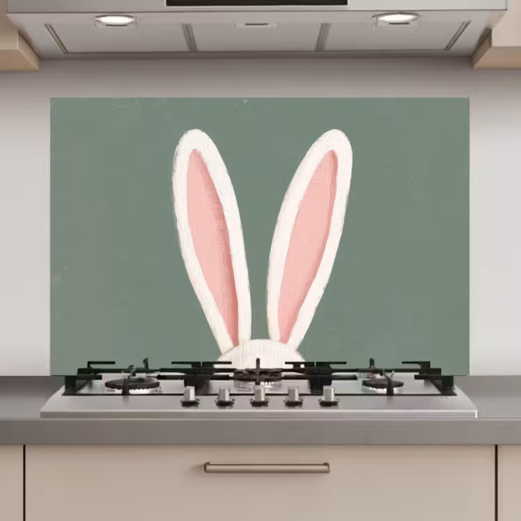 Hazen - Oren - Roze keuken achterwand spatscherm klein -3d_website