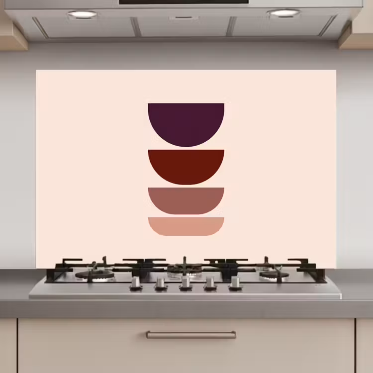 Harmonieus - Symmetrisch - Rood keuken achterwand spatscherm klein -3d_website