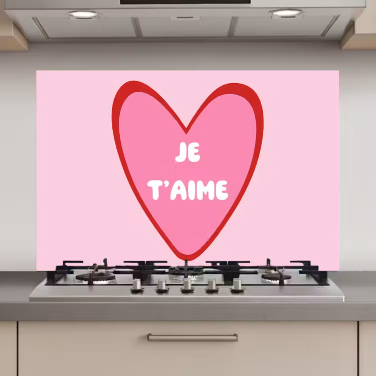 Hart - Frans - Valentijn - Roze keuken achterwand spatscherm klein -3d_website