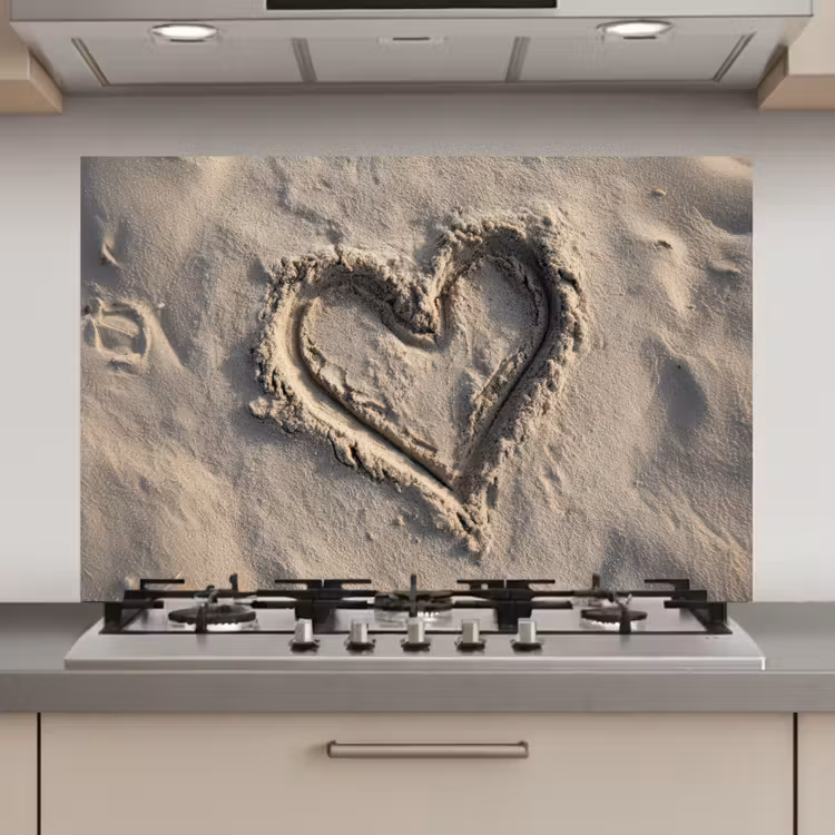 Hartvorm - Getekend - Beige - Zand keuken achterwand spatscherm klein -3d_website
