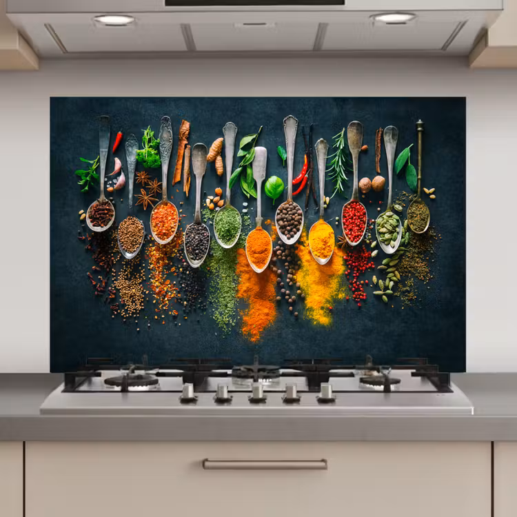Kruiden - Specerijen - Lepels keuken achterwand spatscherm klein -3d_website