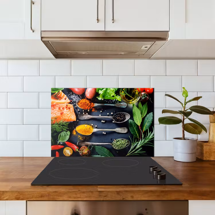 Kruiden - Lepels - Keuken - Specerijen keuken achterwand spatscherm klein -sfeer2