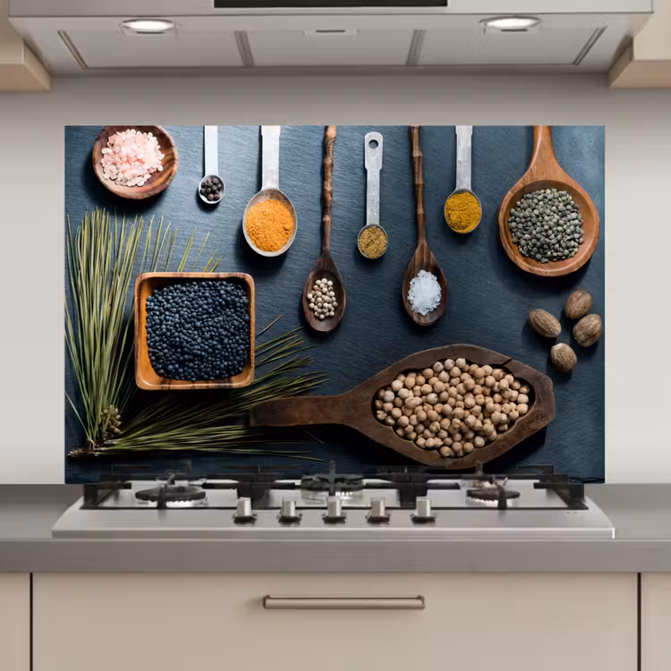 Kruiden - Lepels - Specerijen - Keuken keuken achterwand spatscherm klein -3d_website