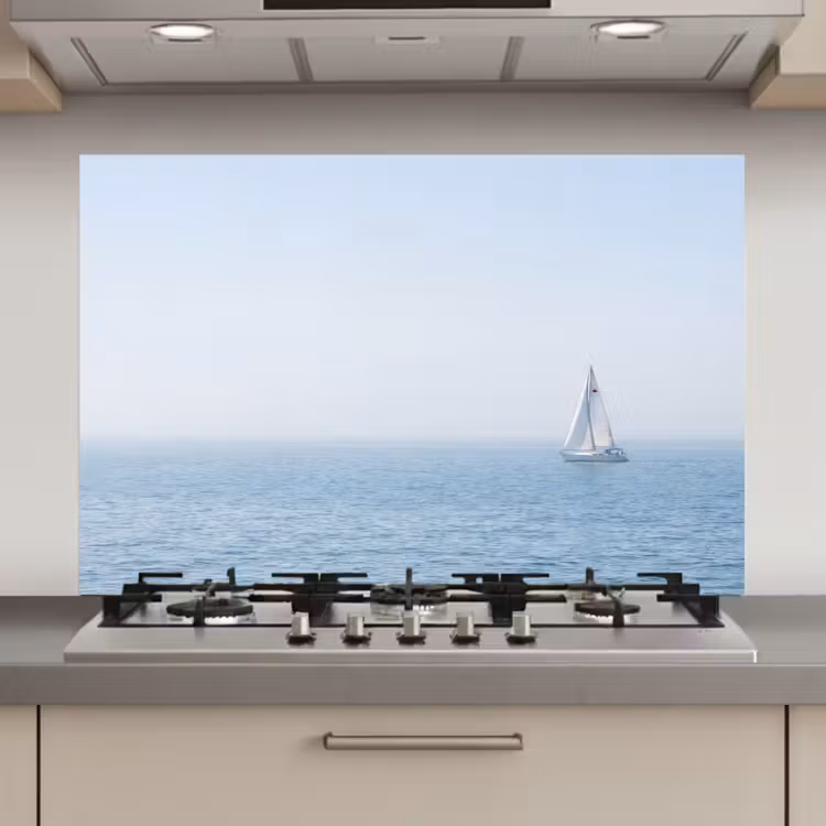 Horizon - Zeilboot - Zee keuken achterwand spatscherm klein -3d_website