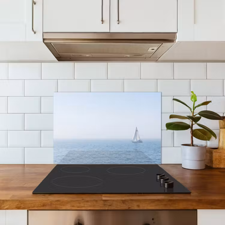 Horizon - Zeilboot - Zee keuken achterwand spatscherm klein -sfeer2