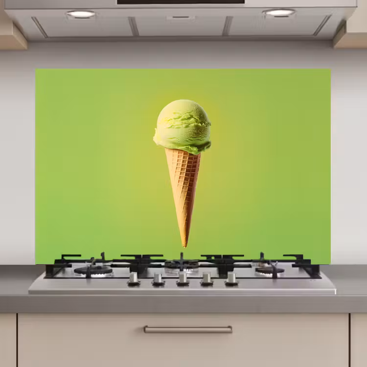 Hoorntje - Schepijs - Groen keuken achterwand spatscherm klein -3d_website