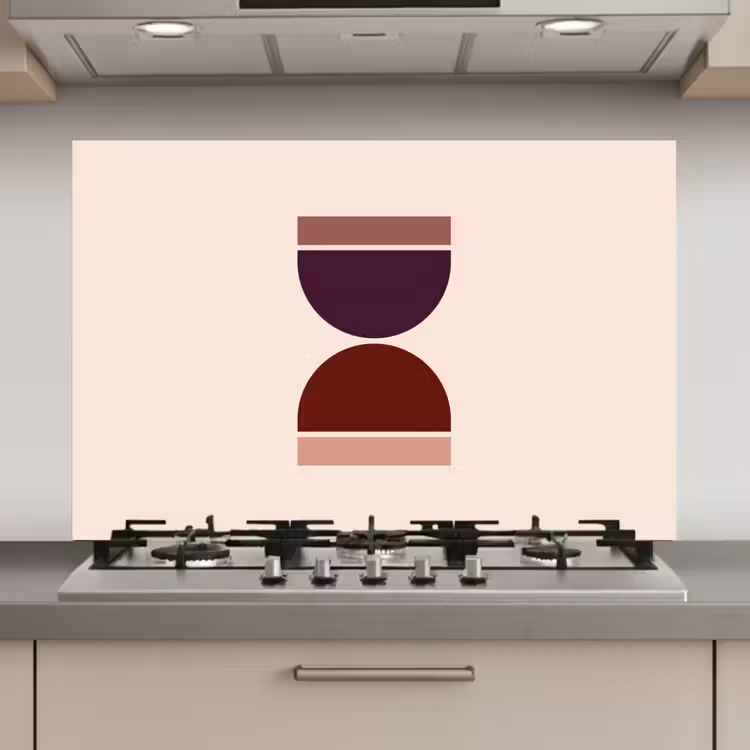 Zandloper - Symmetrisch - Rood - Paars keuken achterwand spatscherm klein -3d_website