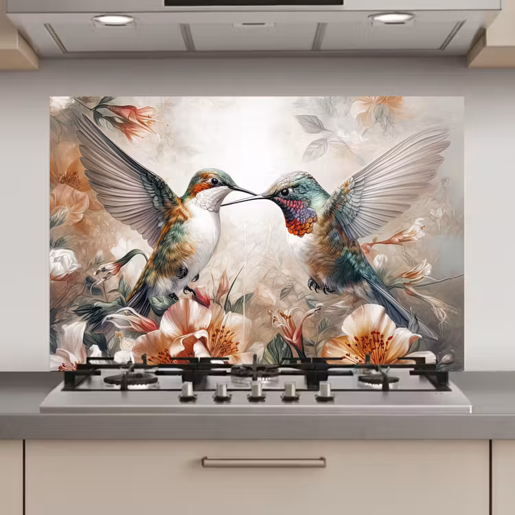 Kolibrie - Vogels - Bloemen - Natuur keuken achterwand spatscherm klein -3d_website