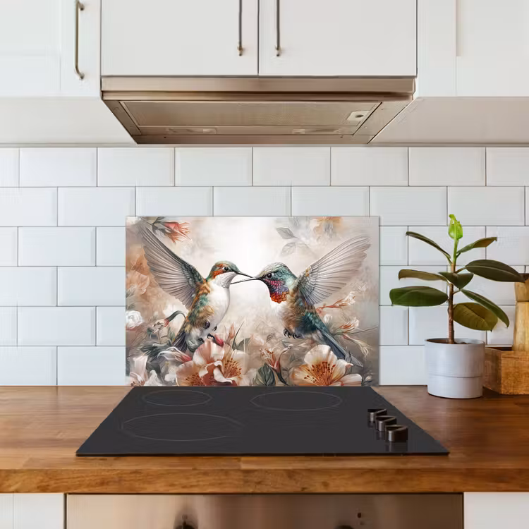 Kolibrie - Vogels - Bloemen - Natuur keuken achterwand spatscherm klein -sfeer2