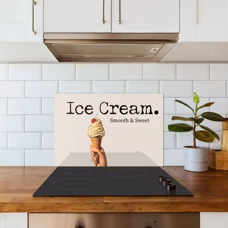 Ice cream - Softijs - Kleurrijk - Kers keuken achterwand spatscherm klein -sfeer2