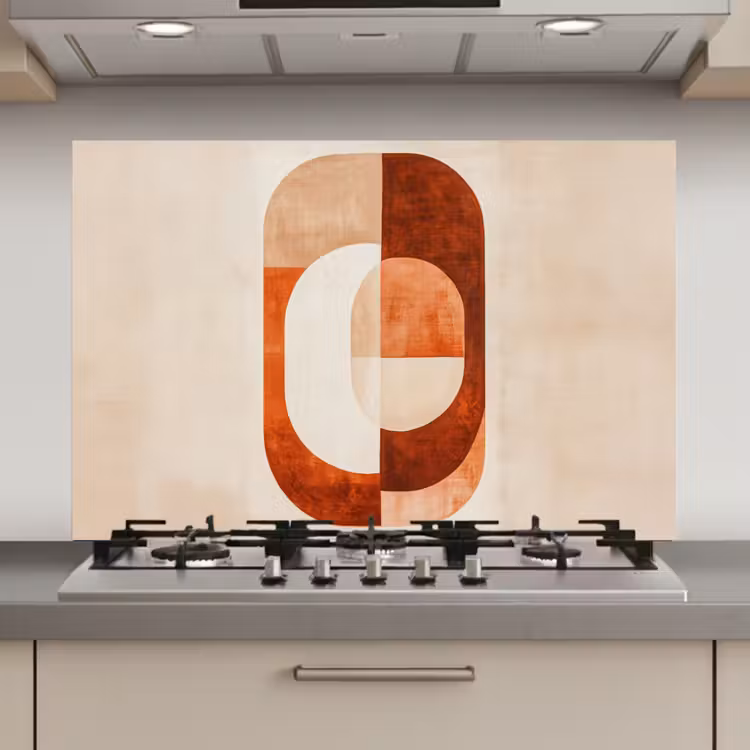 Illustratie - Abstract - Vormen - Rood keuken achterwand spatscherm klein -3d_website