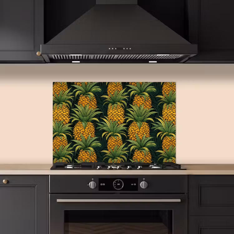Illustratie - Patroon - Ananas keuken achterwand spatscherm klein 900 -sfeer1