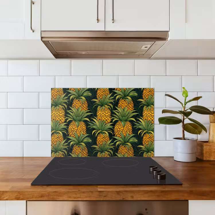Illustratie - Patroon - Ananas keuken achterwand spatscherm klein 900 -sfeer2
