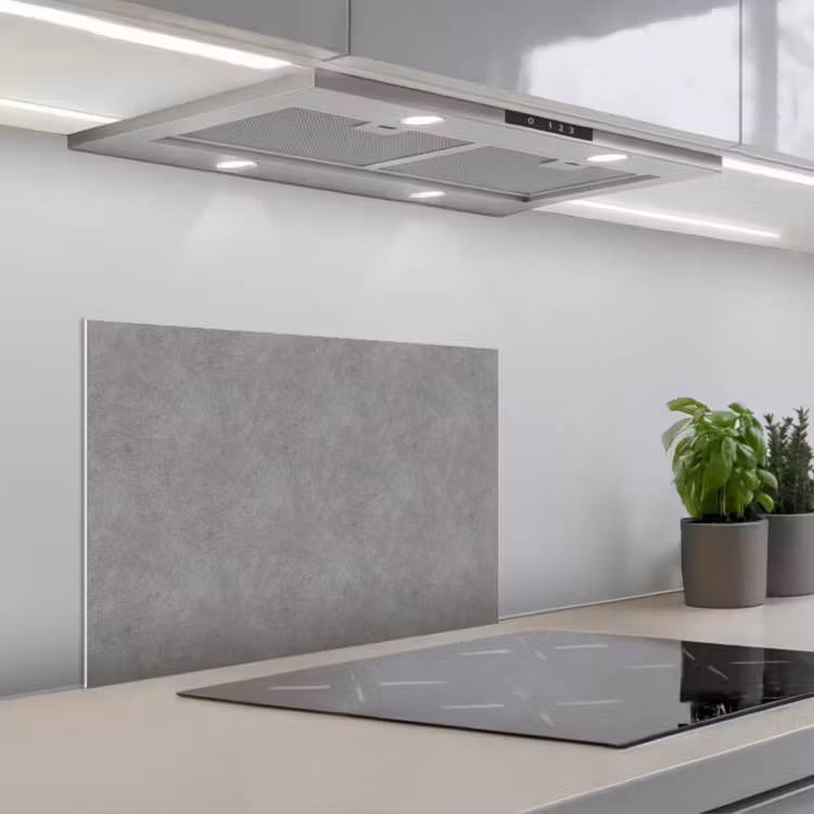 Industrieel - Patroon - Beton keuken achterwand spatscherm klein 900 -3d_schuin