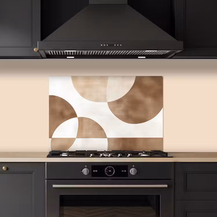 Snijdende cirkels - Overlappende vlakken keuken achterwand spatscherm klein -sfeer1