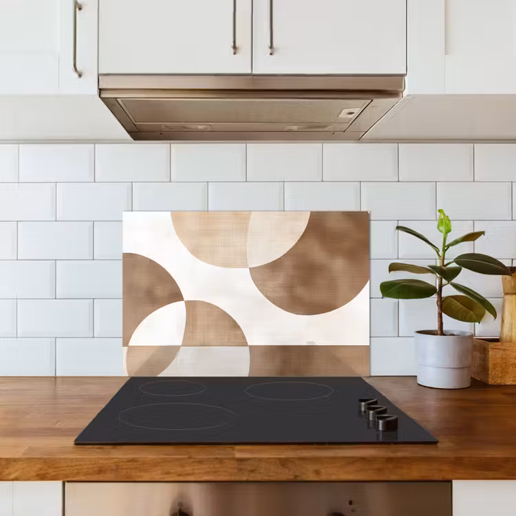 Snijdende cirkels - Overlappende vlakken keuken achterwand spatscherm klein -sfeer2