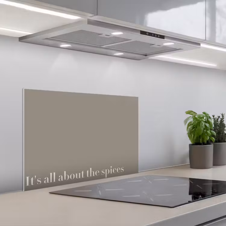 It's all about the spices keuken achterwand spatscherm klein -3d_schuin