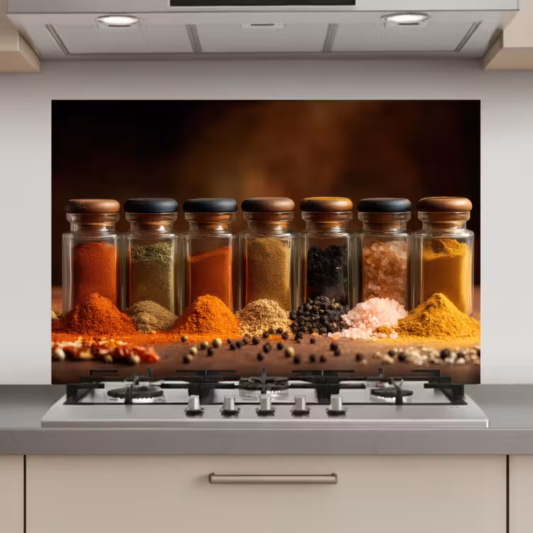 Potjes - Kruiden - Specerijen - Korrels keuken achterwand spatscherm klein -3d_website