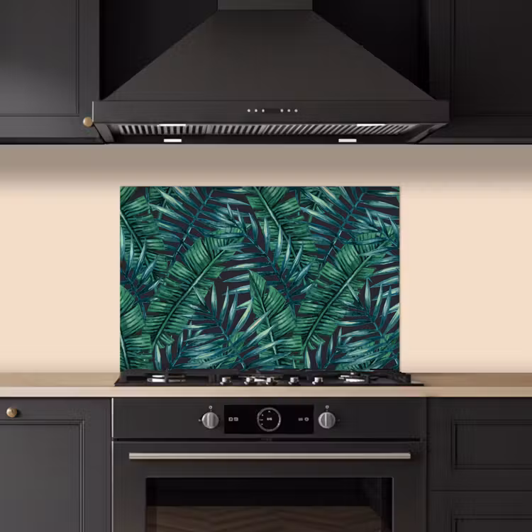 Jungle - Bladeren - Tropisch keuken achterwand spatscherm klein -sfeer1