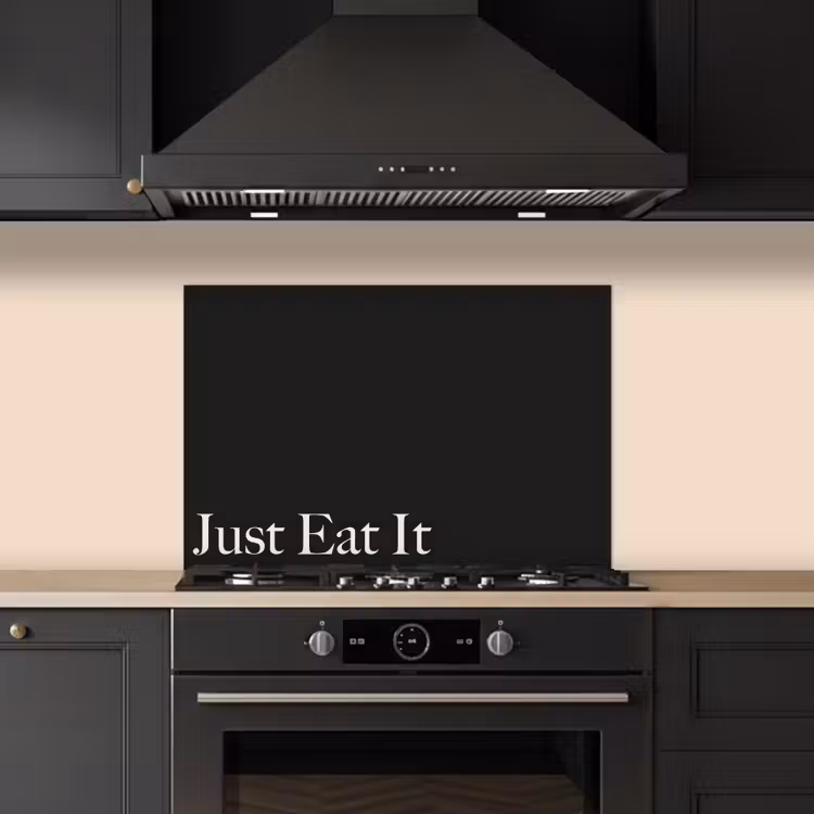 Just Eat It keuken achterwand spatscherm klein -sfeer1