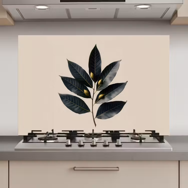 Laurierbladeren - Bloemknoppen - subtiel keuken achterwand spatscherm klein -3d_website