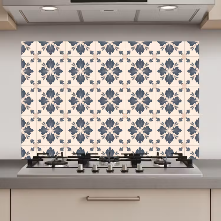 Bladvorm - Klassiek - Kleurrijk keuken achterwand spatscherm klein 900 -3d_website