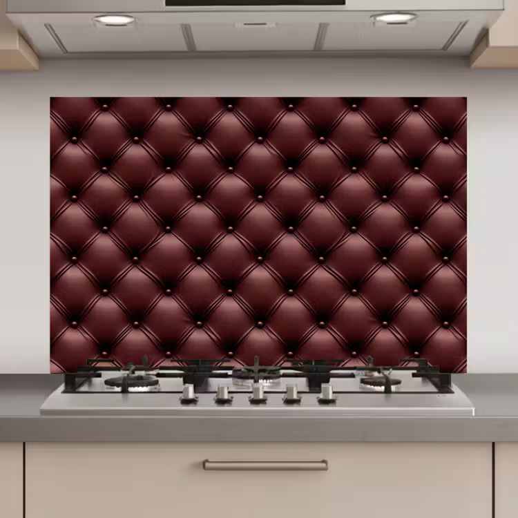 Leer - Patroon - Bordeaux keuken achterwand spatscherm klein 900 -3d_website
