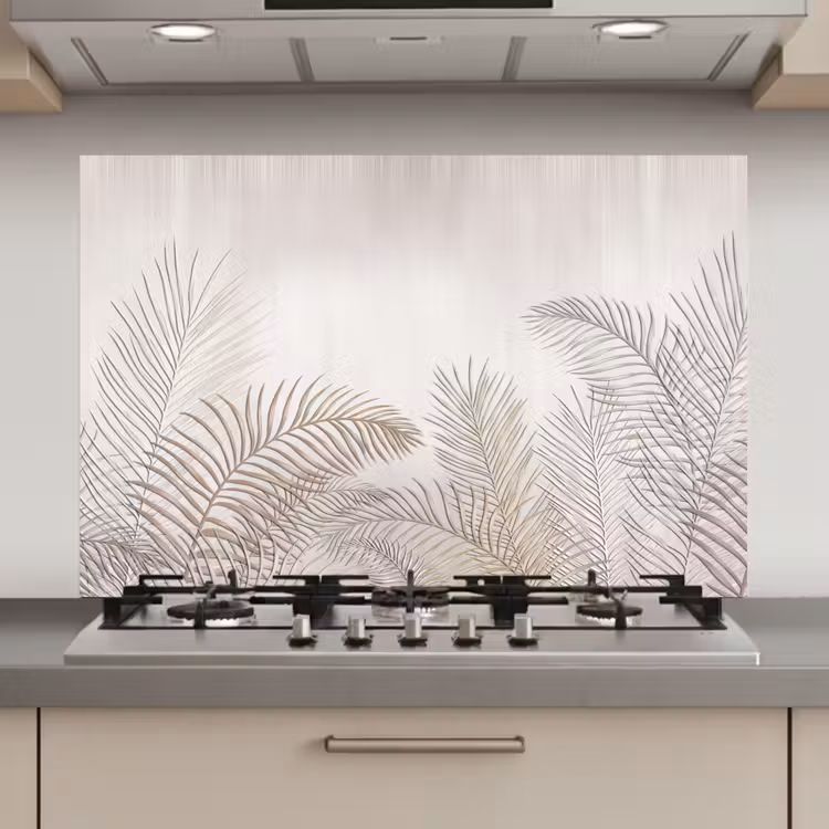 Bladeren - Beige - Botanisch - Vintage keuken achterwand spatscherm klein -3d_website