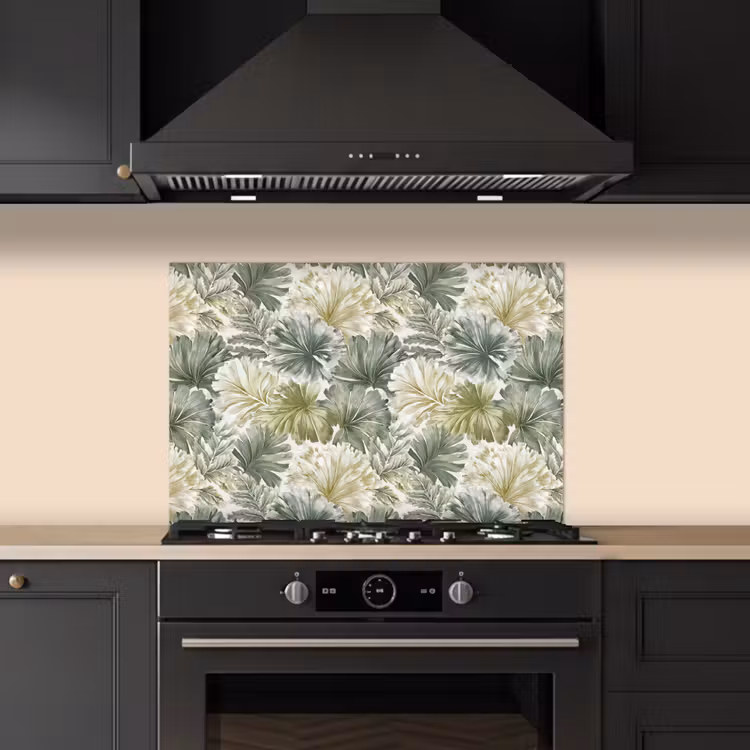 Bladeren - Botanisch - Groen keuken achterwand spatscherm klein 900 -sfeer1