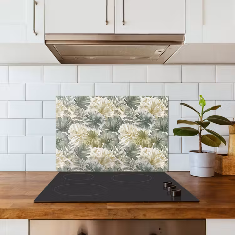 Bladeren - Botanisch - Groen keuken achterwand spatscherm klein 900 -sfeer2