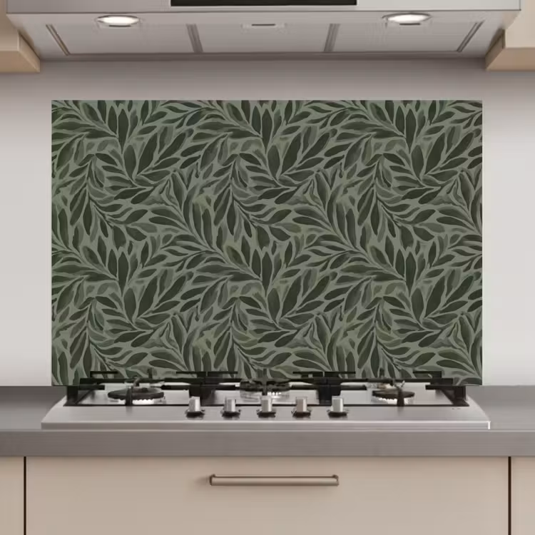 Bladeren - Organisch - Groen keuken achterwand spatscherm klein 900 -3d_website