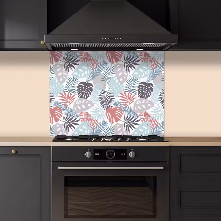 Bladeren - Pastel - Jungle keuken achterwand spatscherm middel -sfeer1