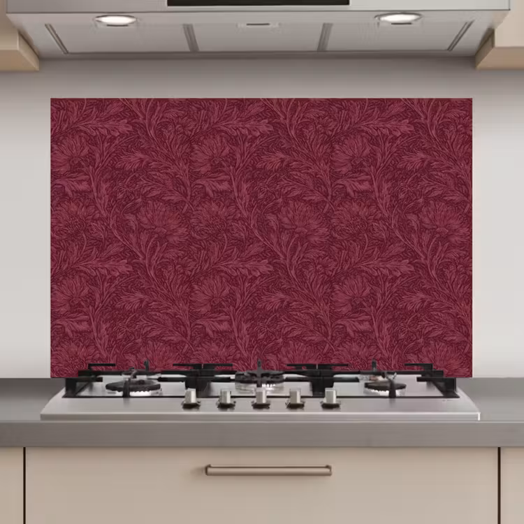 Bladeren - Patroon - Paars keuken achterwand spatscherm klein 900 -3d_website