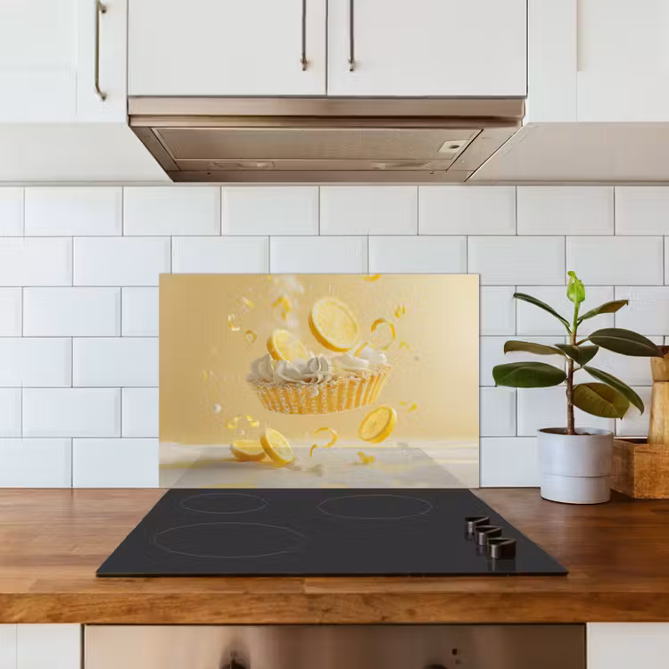Citroen - Taart - Eten - Geel keuken achterwand spatscherm klein -sfeer2