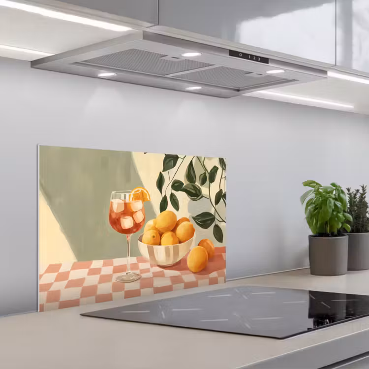 Citroenen - Glas - Tafelkleed - Geblokt keuken achterwand spatscherm klein -3d_schuin